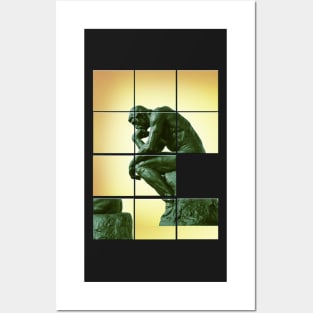 Le penseur The thinker, sliding pictures puzzle Posters and Art